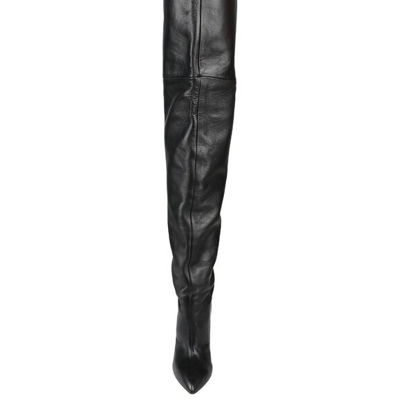 $1180 PARIS TEXAS Stiletto Black Leather Nappa Over the Knee Boots 39 with Box - Picture 14 of 14